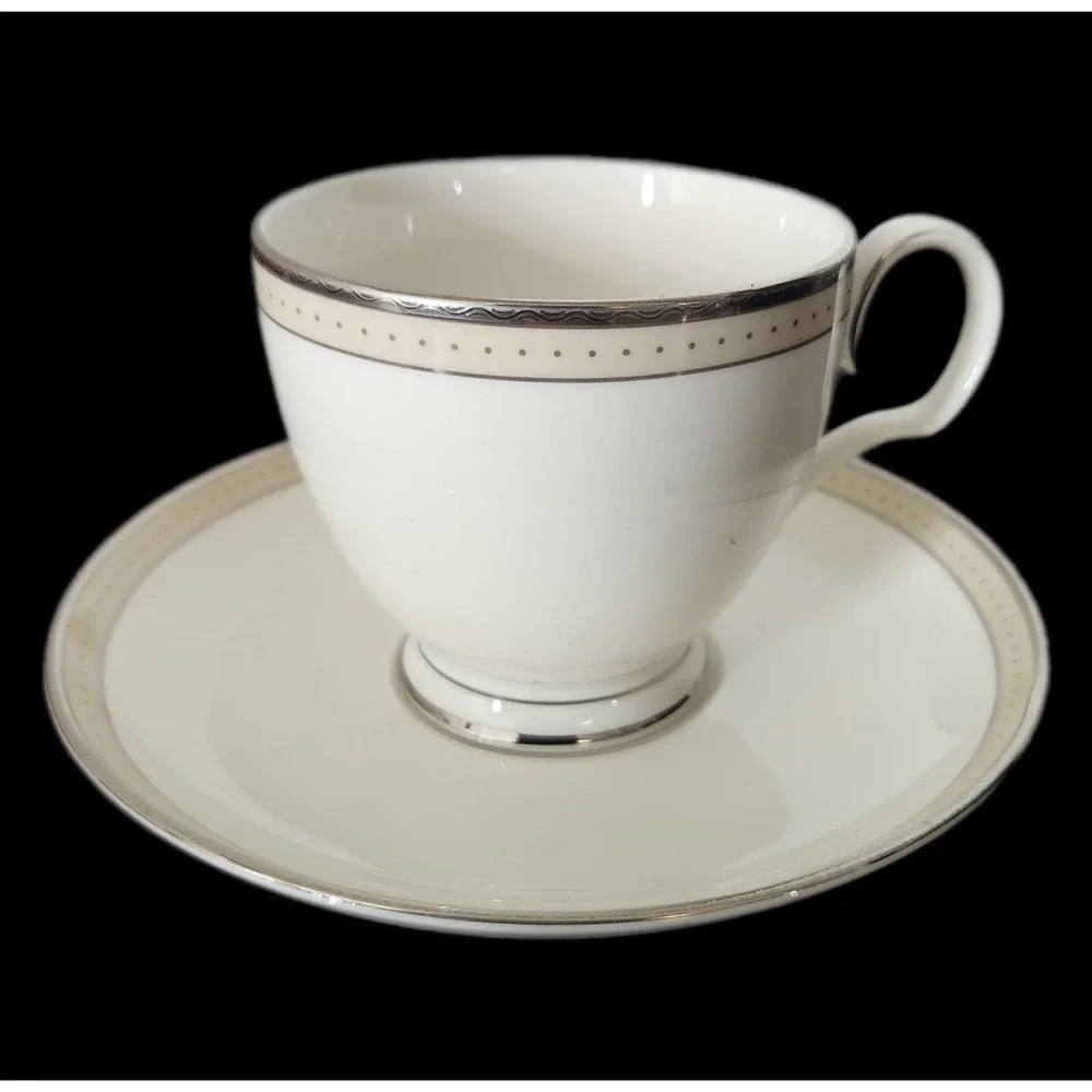 Tea‎ Cup & Saucer Set Cameroon Sand By Noritake Porcelain Dinnerware